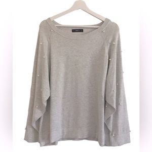 Zara Oversized Knit Pearl Sweater